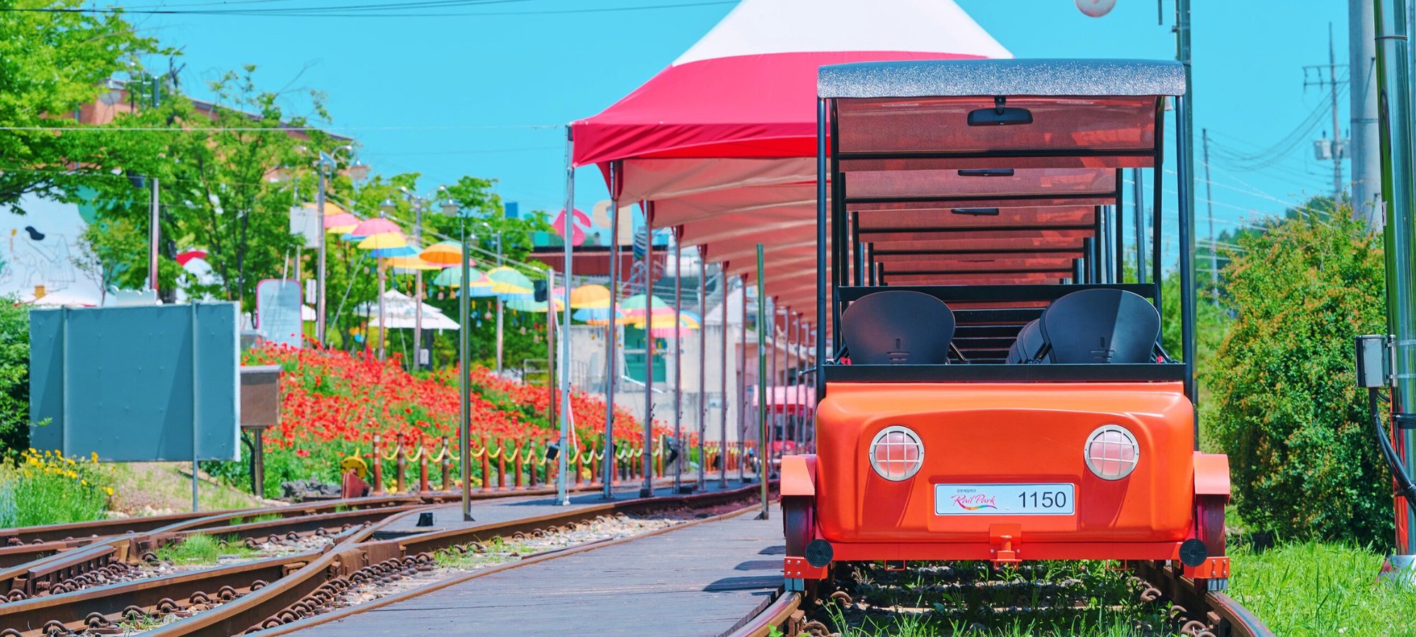 Detailed itinerary map for Nami Island + Petite France & Italian Village + Gangchon Railbike + The Garden of Morning Calm One Day Tour Map showing the route of the tour connecting Seoul departure points to Gapyeong attractions