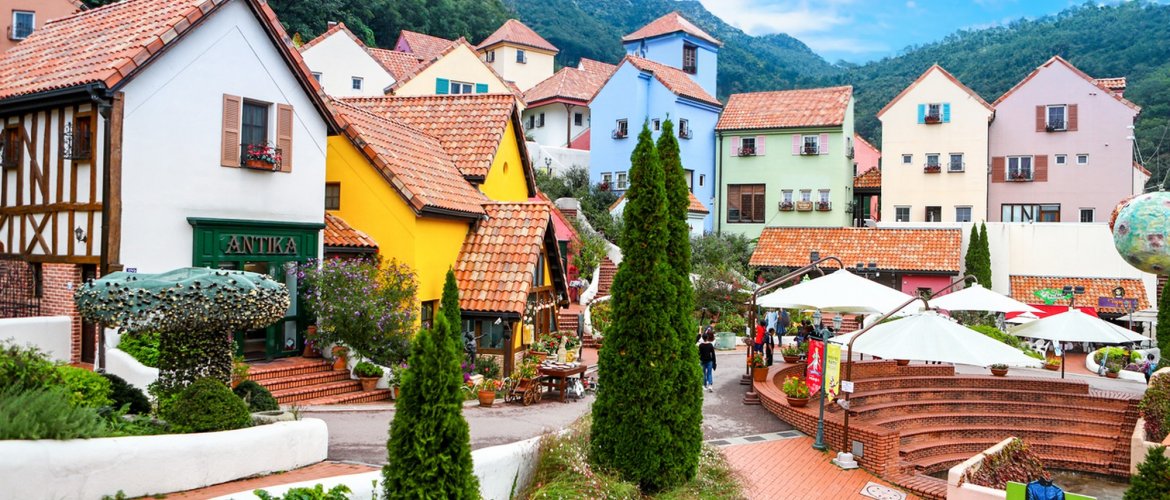 Highlights of Nami Island + The Garden of Morning Calm + Petite France & Italian Village Tour group enjoying scenic views at a major attraction