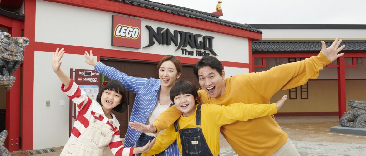 Legoland Korea admission ticket and round-trip transfer from Seoul Legoland Korea island theme park with colorful Lego attractions on Uiam Lake