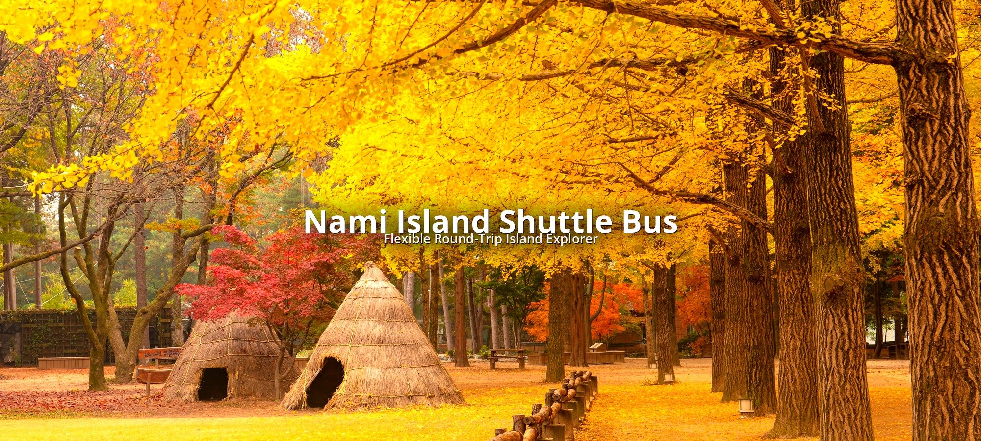Services included in Nami Island shuttle Nami Island shuttle bus and ferry crossing service